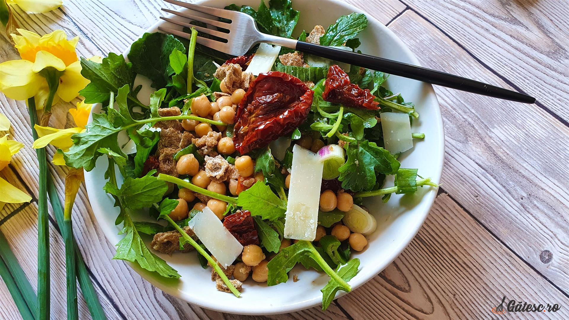 Salata De Rucola Cu Naut Si Ceapa Verde Gatesc Ro